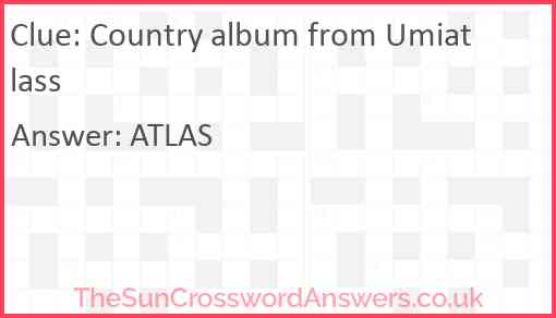 Country album from Umiat lass Answer