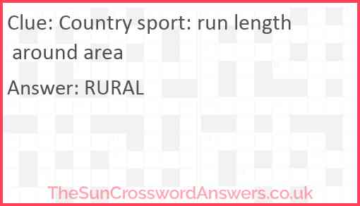 Country sport: run length around area Answer