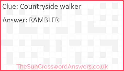 Countryside walker Answer