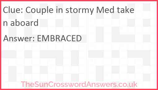 Couple in stormy Med taken aboard Answer