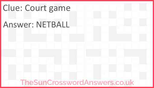 Court game Answer