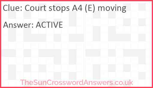 Court stops A4 (E) moving Answer