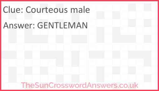Courteous male Answer