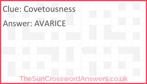 Covetousness Answer