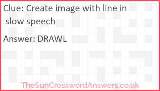 Create image with line in slow speech Answer