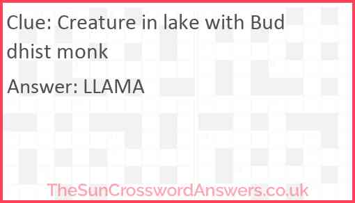 Creature in lake with Buddhist monk Answer
