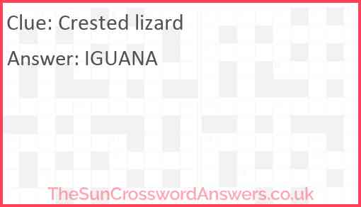 Crested lizard Answer