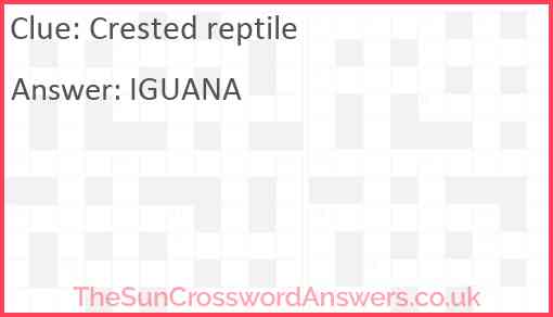 Crested reptile Answer
