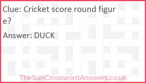 Cricket score round figure? Answer