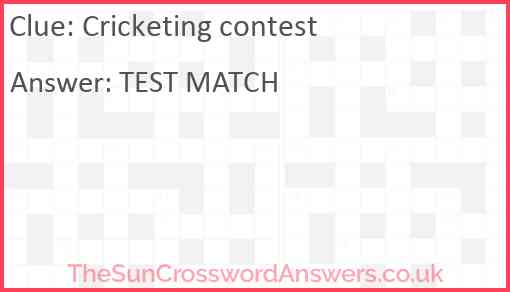 Cricketing contest Answer