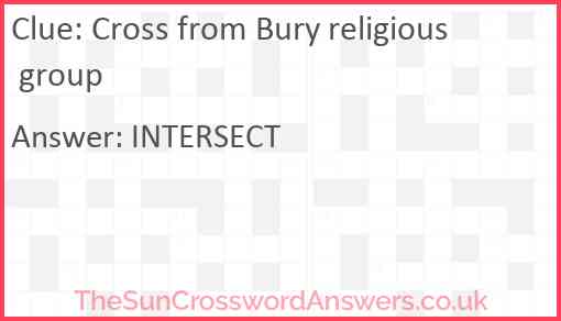 Cross from Bury religious group Answer