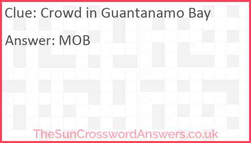 Crowd in Guantanamo Bay Answer