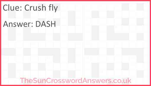 Crush fly Answer