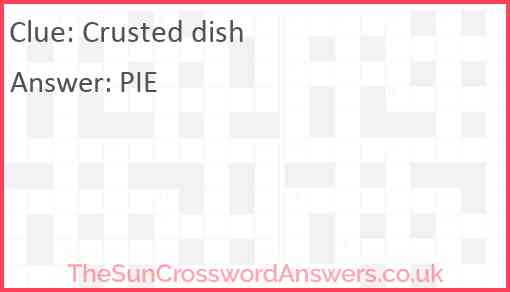 Crusted dish Answer