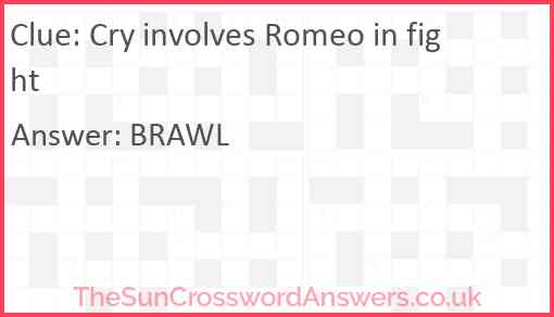 Cry involves Romeo in fight Answer