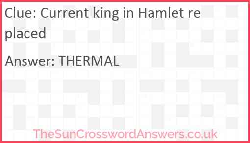 Current king in Hamlet replaced Answer