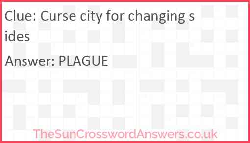 Curse city for changing sides Answer