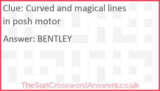 Curved and magical lines in posh motor Answer