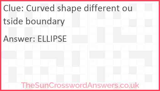 Curved shape different outside boundary Answer