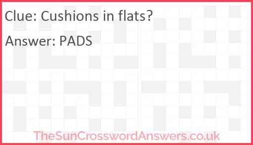 Cushions in flats? Answer