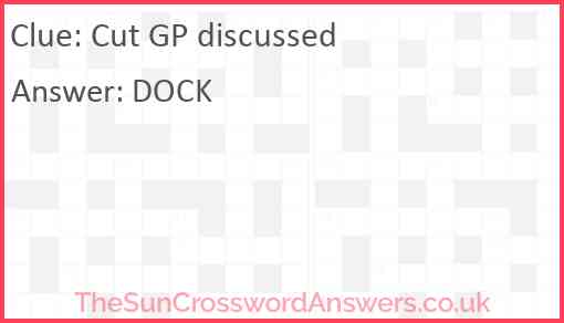 Cut GP discussed Answer