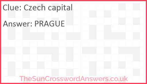 Czech capital Answer