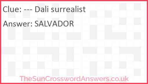 --- Dali surrealist Answer