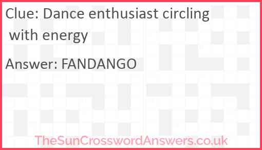 Dance enthusiast circling with energy Answer