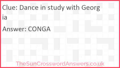 Dance in study with Georgia Answer