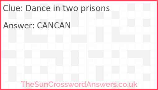 Dance in two prisons Answer