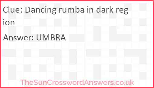 Dancing rumba in dark region Answer