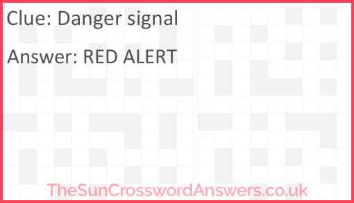 Danger signal Answer