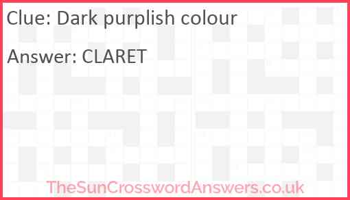 Dark purplish colour Answer