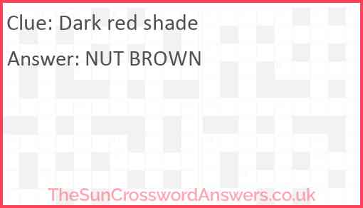 Dark red shade Answer
