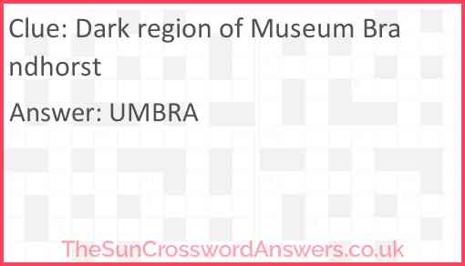Dark region of Museum Brandhorst Answer