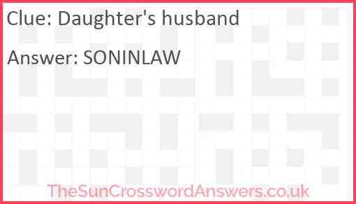 Daughter's husband Answer