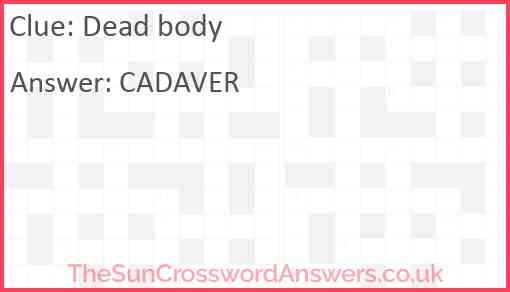 Dead body Answer