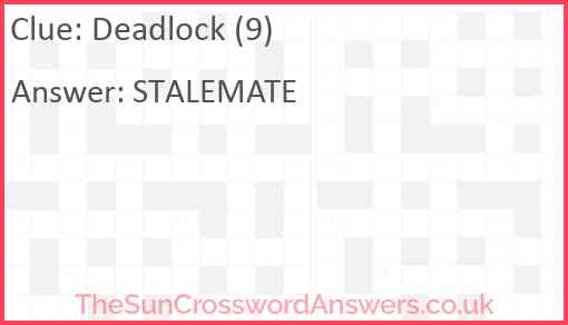 Deadlock (9) Answer