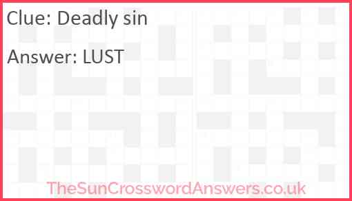 Deadly sin Answer
