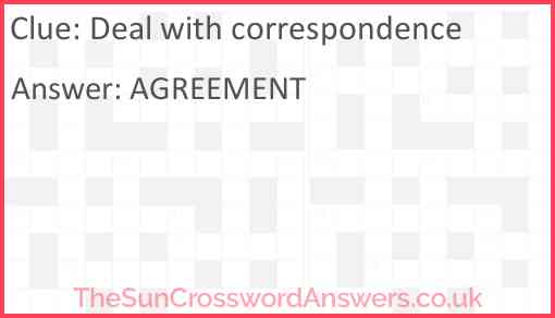 Deal with correspondence Answer