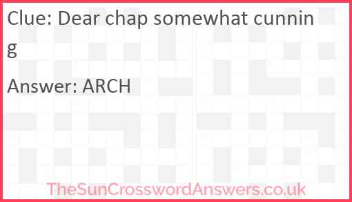 Dear chap somewhat cunning Answer