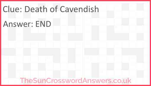 Death of Cavendish Answer