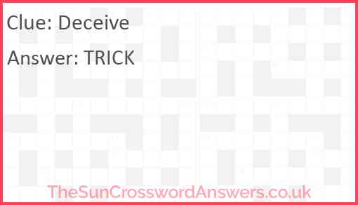 deceive mislead crossword 5 letters starting with