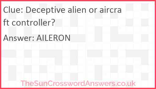 Deceptive alien or aircraft controller? Answer