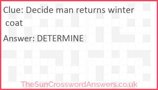 Decide man returns winter coat Answer