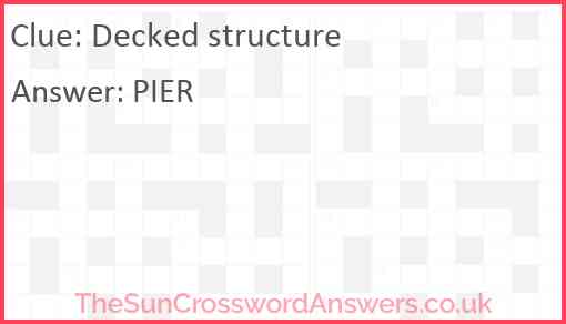 Decked structure Answer
