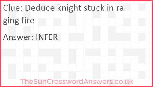 Deduce knight stuck in raging fire Answer