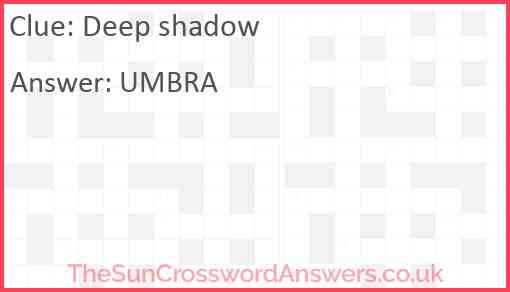 Deep shadow Answer