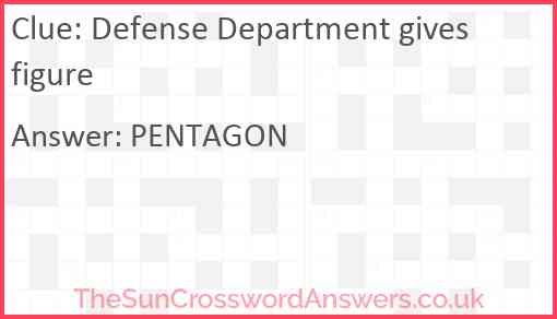 Defense Department gives figure Answer