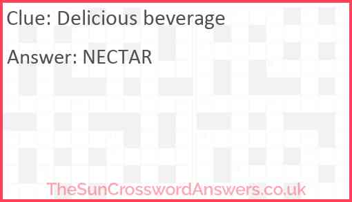 Delicious beverage Answer